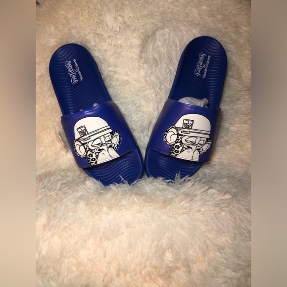 Skechers Snoop Dog Dr Bombays Mens Blue Slide Sandals size 9 & 10 NWT - Picture 13 of 16